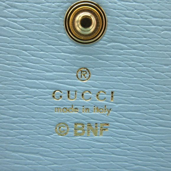 Gucci Bananya Banana Rainbow Star Bifold Wallet Leather Blue Light - Picture 7 of 9